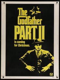 4j117 GODFATHER PART II advance 30x40 '74 Al Pacino in Francis Ford Coppola classic crime sequel!