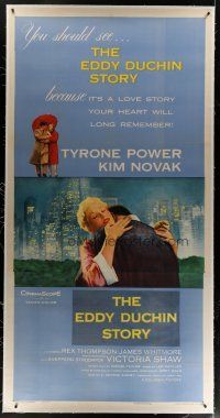 4j248 EDDY DUCHIN STORY linen 3sh '56 Tyrone Power & Kim Novak in a love story you will remember!
