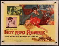 4j034 HOT ROD RUMBLE style B 1/2sh '57 slick chicks, car racing drag strip shocks, different art!