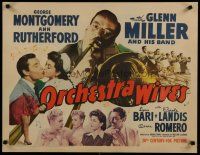 4j040 ORCHESTRA WIVES style B 1/2sh '42 c/u of Glenn Miller playing trombone, Montgomery, Rutherford