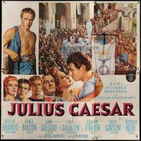4k003 JULIUS CAESAR 6sh '53 art of Marlon Brando, James Mason & Greer Garson, Shakespeare