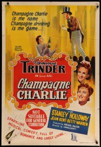 4k158 CHAMPAGNE CHARLIE Aust 1sh '44 art of Tommy Trinder in the title role & Jean Kent!