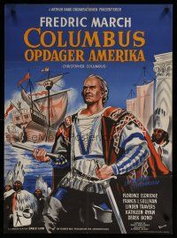 4k403 CHRISTOPHER COLUMBUS Danish '49 different Wenzel art of Fredric March in the title role!