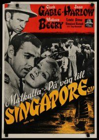 4k379 CHINA SEAS Finnish '35 Clark Gable, sexy Jean Harlow, Wallace Beery, different Engel art!