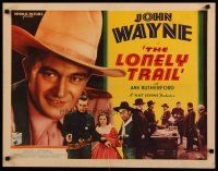 4k311 LONELY TRAIL 1/2sh '36 huge headshot of cowboy John Wayne + two other images of him!