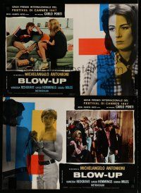 4k421 BLOW-UP set of 4 Italian photobustas '67 Michelangelo Antonioni, Vanessa Redgrave, Hemmings!