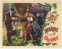 4k095 ARSENIC & OLD LACE LC '44 Cary Grant pulling scared Priscilla Lane by tree, Capra classic!