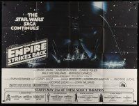 4k013 EMPIRE STRIKES BACK subway poster '80 George Lucas sci-fi classic, cool Darth Vader image!