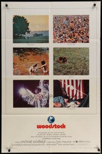 4k063 WOODSTOCK 1sh '70 six images of the most famous epic rock & roll concert!