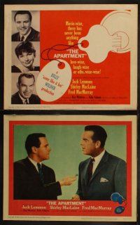 4k072 APARTMENT 8 LCs '60 Billy Wilder, Jack Lemmon, Shirley MacLaine, Fred MacMurray!