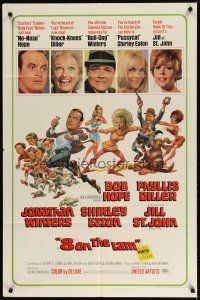 4m011 8 ON THE LAM 1sh '67 Bob Hope, Phyllis Diller, Jill St. John, wacky Jack Davis art of cast!