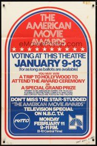 4m042 AMERICAN MOVIE AWARDS TV 1sh '80 voting at this theater, win a trip to Hollywood!
