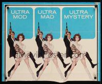4m057 ARABESQUE INCOMPLETE 1sh '66 Gregory Peck, Sophia Loren, ultra mod, ultra mad, ultra mystery!