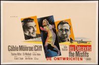 4p078 MISFITS Belgian '61 art of sexy Marilyn Monroe + photos of Clark Gable & Montgomery Clift!
