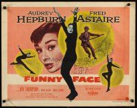 4p363 FUNNY FACE style B 1/2sh '57 great close up of sexy Audrey Hepburn dancing + Fred Astaire!