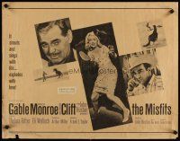 4p058 MISFITS 1/2sh '61 Clark Gable, Marilyn Monroe, Montgomery Clift, John Huston, Arthur Miller