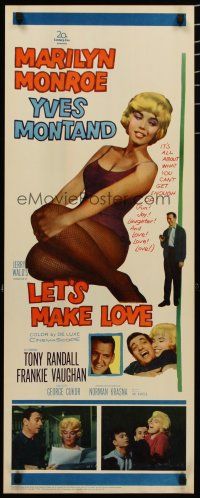 4p050 LET'S MAKE LOVE insert '60 four images of super sexy Marilyn Monroe & Yves Montand!