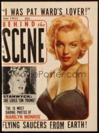 4p217 BEHIND THE SCENE 4x6 magazine July 1955 ten most daring photos of sexy Marilyn Monroe!