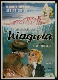 4p068 NIAGARA Yugoslavian R80s different art of gigantic sexy Marilyn Monroe on famous waterfall!