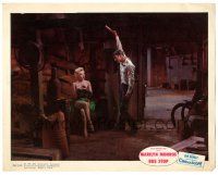 4p145 BUS STOP color 8x10 still '56 sexy showgirl Marilyn Monroe with Don Murray inside barn!