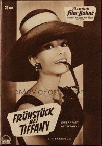 4p574 BREAKFAST AT TIFFANY'S German program '62 different images of sexy elegant Audrey Hepburn!