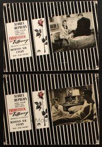 4p437 BREAKFAST AT TIFFANY'S set of 5 Swiss LCs '61 images of Audrey Hepburn & George Peppard!