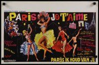 4r292 PARIS JE T'AIME Belgian '62 Julie Estrelle, cool art of sexy dancers, night life in France!