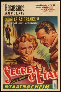 4r303 STATE SECRET Belgian '50 Douglas Fairbanks Jr. & Glynis Johns in The Great Man-Hunt!