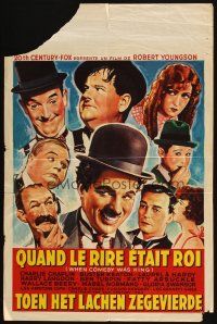 4r323 WHEN COMEDY WAS KING Belgian '60 Chaplin, Buster Keaton, Laurel & Hardy, Harry Langdon!
