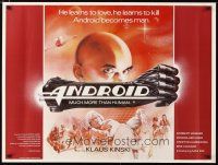 4r696 ANDROID British quad '82 Klaus Kinski, Norbert Weisser, Max 404 learns to love & to kill!