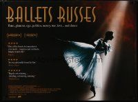 4r702 BALLETS RUSSES DS British quad '05 Russian exile ballet documentary, cool image!