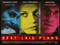 4r706 BEST LAID PLANS DS British quad '99 close-up images of Reese Witherspoon, Josh Brolin!