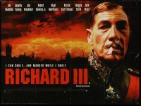 4r789 RICHARD III British quad '95 Ian McKellen, Annette Bening, Robert Downey Jr., Shakespeare!