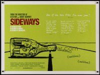 4r797 SIDEWAYS DS British quad '04 Alexander Payne classic, cool art of men in bottle!