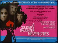 4r804 SOLDIER'S DAUGHTER NEVER CRIES British quad '98 Kristofferson, Hershey, Leelee Sobieski!