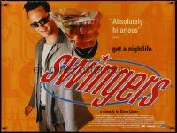 4r821 SWINGERS DS British quad '96 partying Vince Vaughn with martini, directed by Doug Liman!