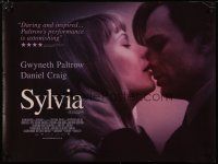 4r822 SYLVIA DS British quad '03 Gwyneyth Paltrow in title role as Sylvia Plath, Daniel Craig
