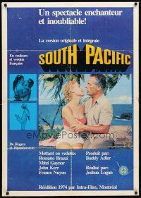 4r019 SOUTH PACIFIC Canadian 1sh R74 Rossano Brazzi, Mitzi Gaynor, Rodgers & Hammerstein musical!