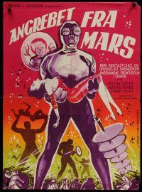 4r368 INVADERS FROM MARS Danish '56 classic, hordes of green monsters from outer space!