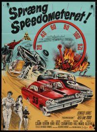 4r398 RED LINE 7000 Danish '66 Howard Hawks, best different car racing art by Wenzel!