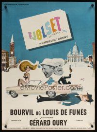 4r412 SUCKER Danish '65 Gerard Oury's Le Courniaud, Bourvil, Louis De Funes, French comedy!