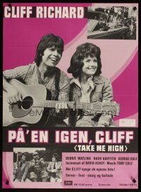 4r413 TAKE ME HIGH Danish '74 Hugh Griffith, cool image of Cliff Richard & Debbie Watling!