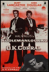 4r166 GUNFIGHT AT THE O.K. CORRAL Finnish '57 Burt Lancaster, Kirk Douglas, John Sturges directed!