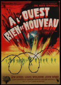 4r547 ALL QUIET ON THE WESTERN FRONT French 23x32 R50 Lew Ayres, Louis Wolheim, Lewis Milestone