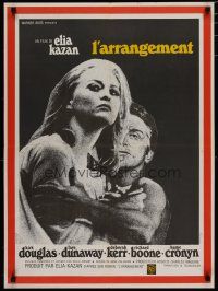 4r549 ARRANGEMENT French 23x32 '69 Kirk Douglas & Faye Dunaway, from director Elia Kazan's novel!
