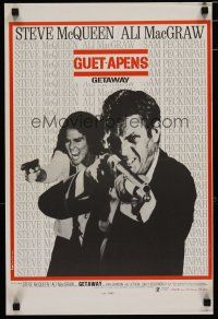 4r643 GETAWAY French 15x21 '73 Sam Peckinpah, Ferracci art of Steve McQueen & Ali McGraw!