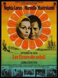 4r674 SUNFLOWER French 15x21 '70 Vittorio De Sica's I Girasoli, Sophia Loren, Marcello Mastroianni