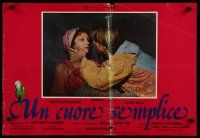 4r217 SIMPLE HEART Italian photobusta '77 Un Cuore Semplice, c/u of Joe Dallesandro & Adriana Asti!