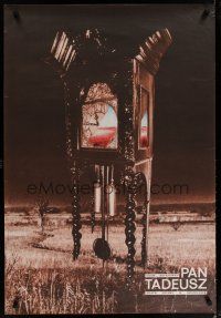 4r508 PAN TADEUSZ stage play Polish 27x38 '70s cool image of clock in field!