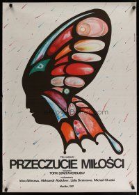 4r512 PREDCHUVSTVIYE LYUBVI Polish 27x38 '81 Aleksandr Abdulov, cool Rozwadowski butterfly art!